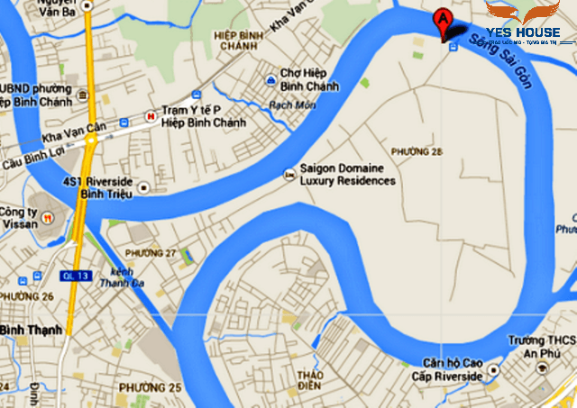Bán đảo Bình Quới - Thanh được bao quanh bởi sông Sài Gòn - Yeshouse