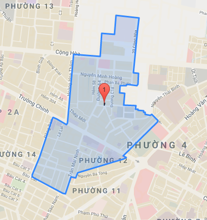 Khu vực quy hoạch là phần lớn diện tích phường 12 quận Tân Bình - Yeshouse