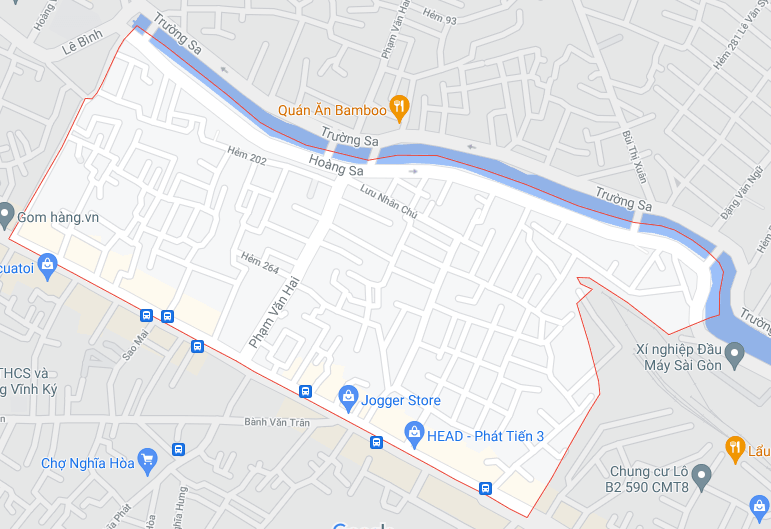 Bản đồ phường 5 quận Tân Bình (ảnh chụp Google Maps năm 2021) - Yeshouse