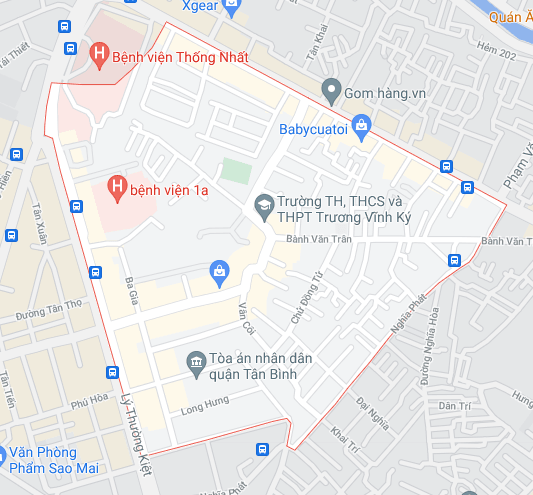Bản đồ phường 7 quận Tân Bình (ảnh chụp Google Maps năm 2021) - Yeshouse