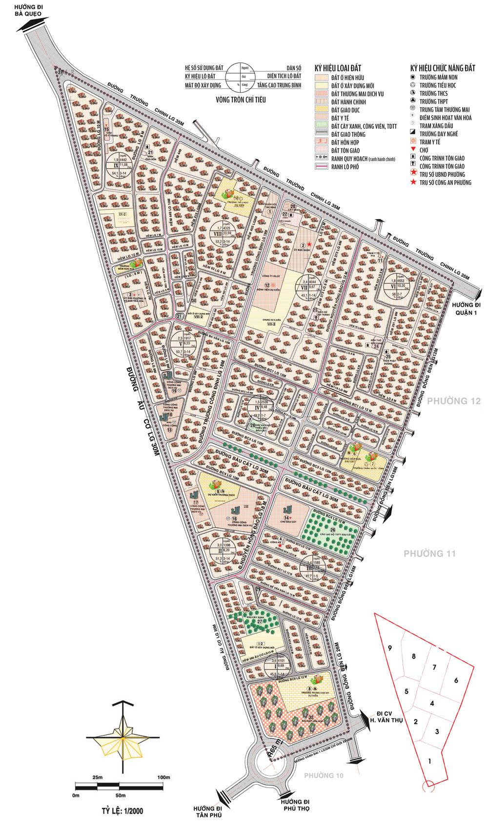 Bản đồ quy hoạch chi tiết phường 14 quận Tân Bình có tỷ lệ 1/2000 - Yeshouse