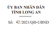 quyết định 42 tỉnh long an