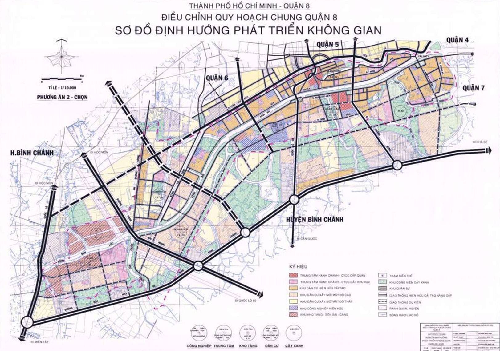 Sơ đồ định hướng phát triển không gian quận 8 đến năm 2025 - Đồ án quy hoạch quận 8 - Yeshouse