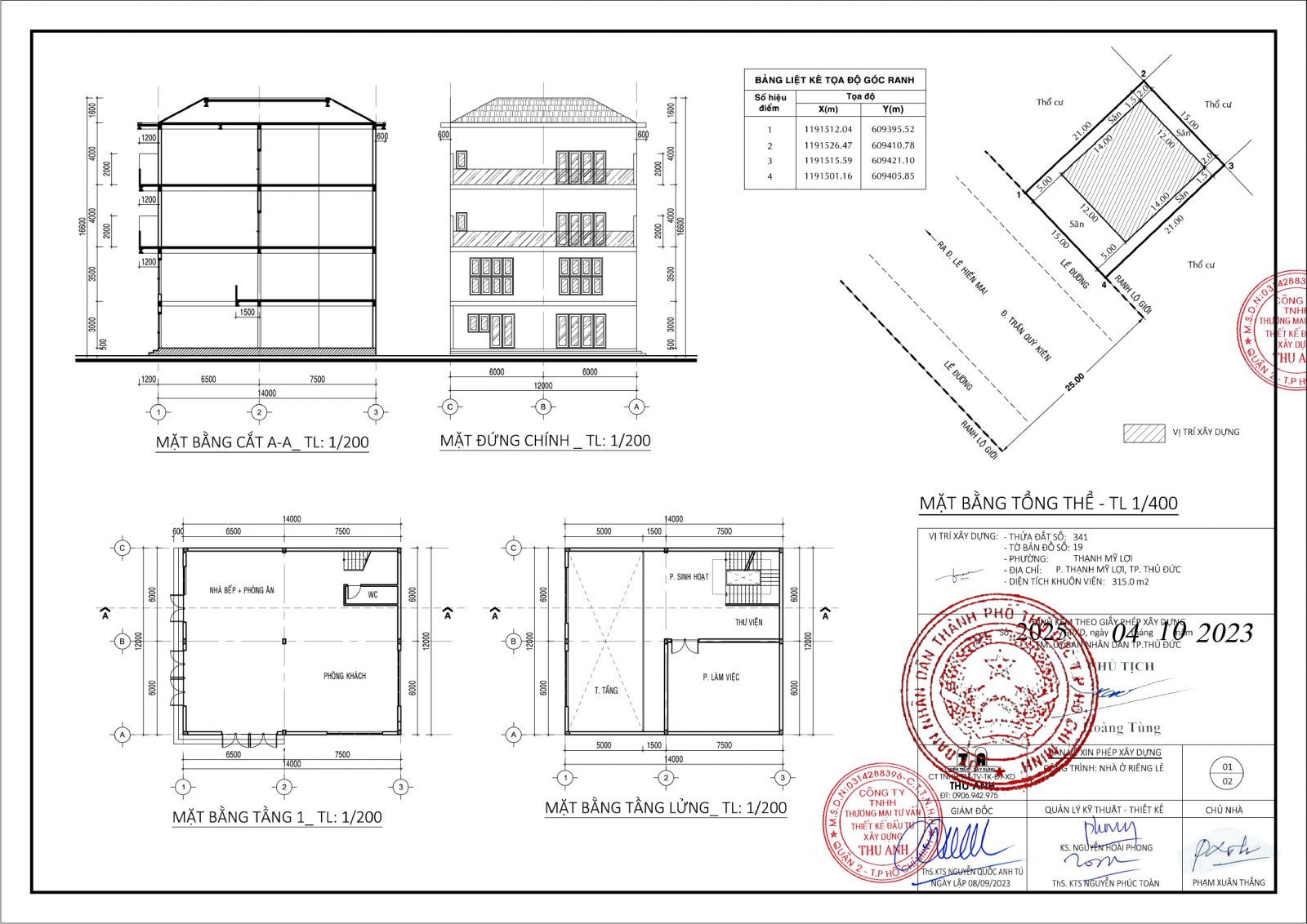 bản vẽ giấy phép xây dựng thủ đức 