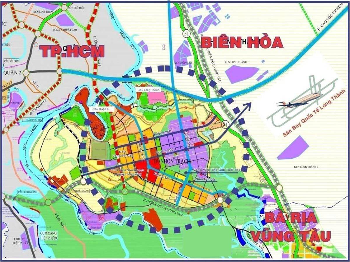 Bản đồ ranh giới Nhơn Trạch