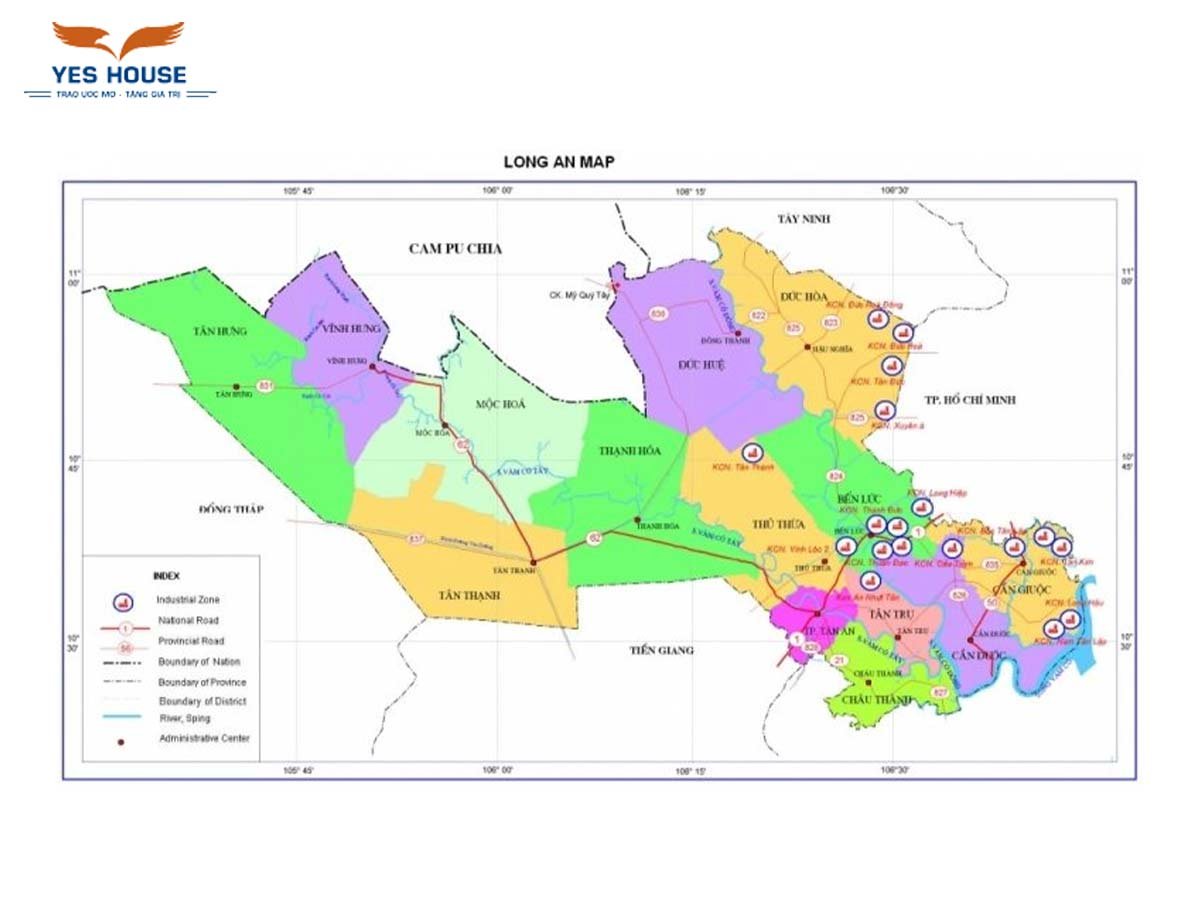 Vị trí địa lý Long An